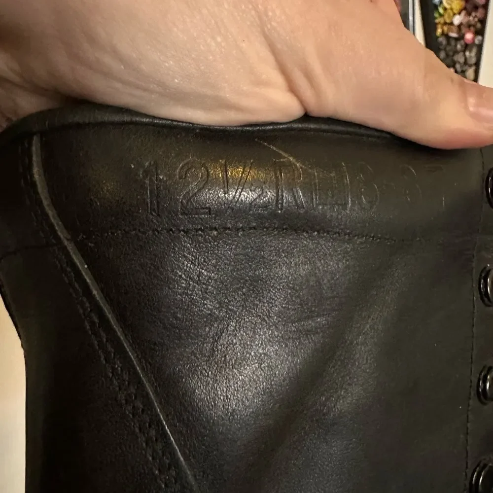 Vintage Military Men's Leather Combat Boots